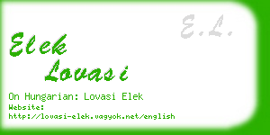 elek lovasi business card